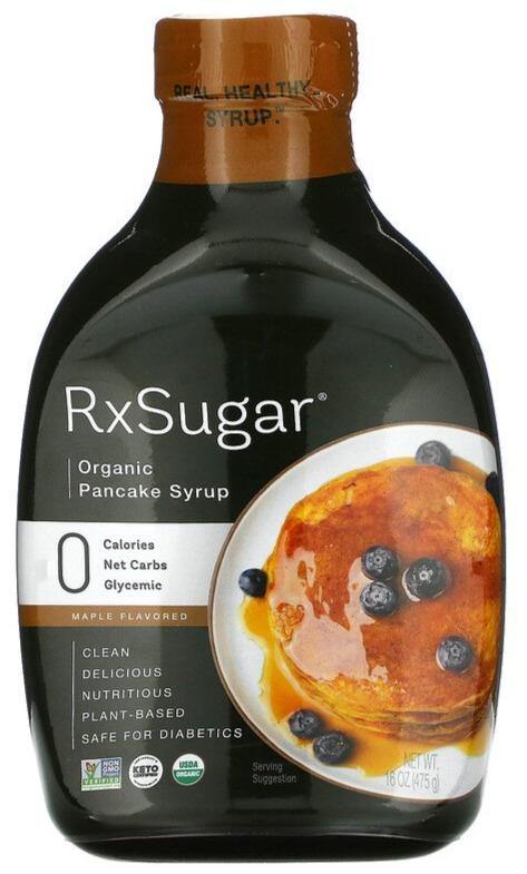 RxSugar, Organic Allulose, Keto Certified Pancake Syrup, Maple , 475 g - Mom it KeTo Go