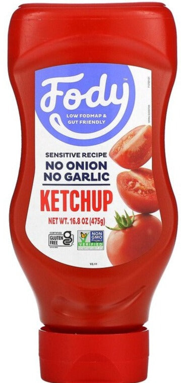 Fody, No Onion, No Garlic, Sensitive Recipe, Gluten Free Ketchup, 475 g - Mom it KeTo Go