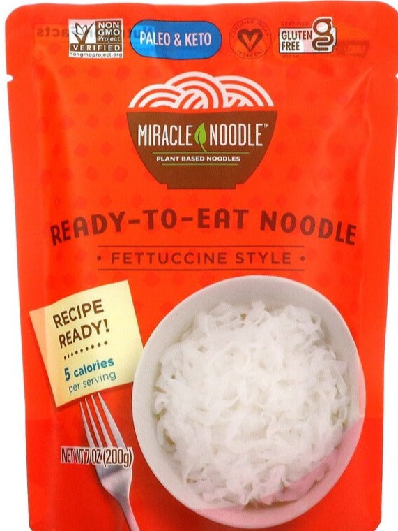 Miracle Noodle, Ready-to-Eat Noodle, Fettuccine Style, 200 g - Mom it KeTo Go