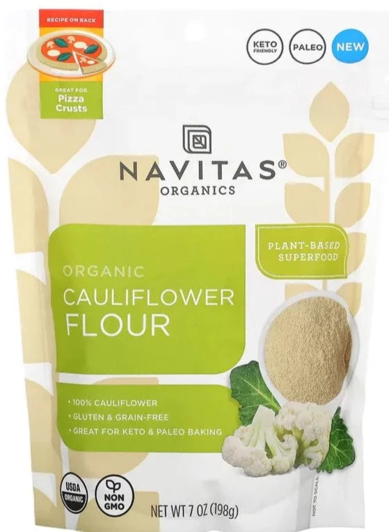 Navitas Organics, Organic Cauliflower Flour, 198 g - Mom it KeTo Go