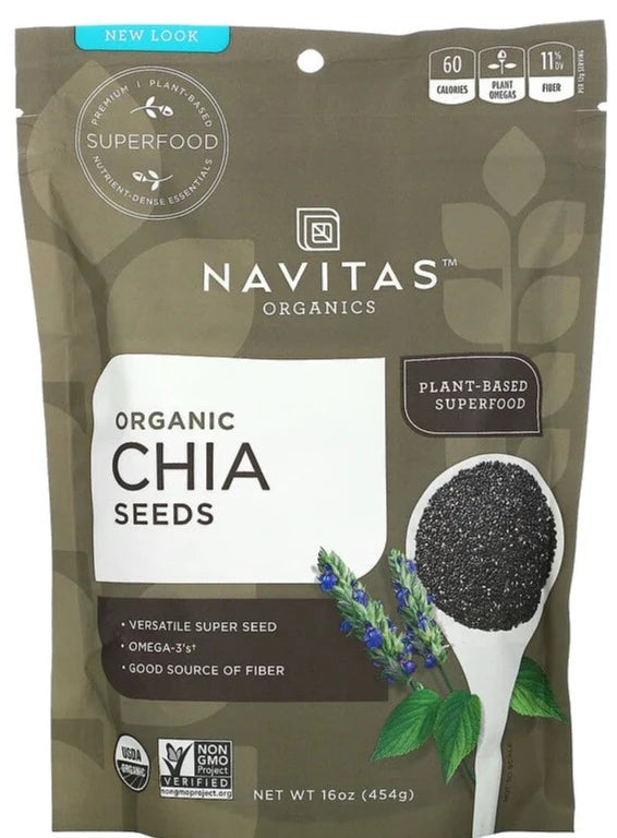 Navitas Organics, Organic Chia Seeds, 454 g - Mom it KeTo Go