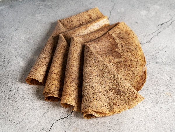 Keto Bread Brown Wrap - Gluten Free (4 pcs) - خبز الصاج الأسمر الكيتوني خالي من الغلوتين - Mom it KeTo Go By Safa’