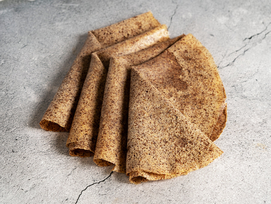 Keto Bread Brown Wrap - Gluten Free (4 pcs) - خبز الصاج الأسمر الكيتوني خالي من الغلوتين - Mom it KeTo Go By Safa’
