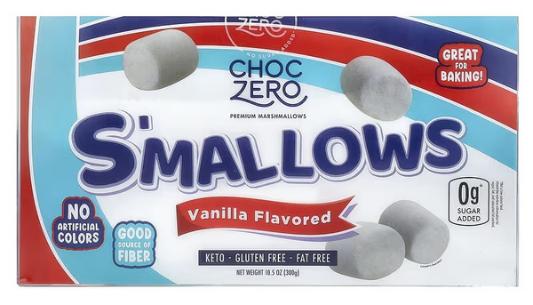 ChocZero, Keto, Fat Free, Gluten Free, S'Mallows, Vanilla, 300g - Mom it KeTo Go By Safa’