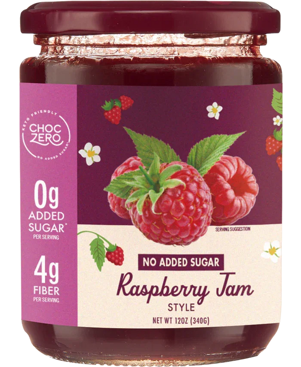 ChocZero, Keto, Vegan, Sugar Free, Raspberry Jam, 340 g - Mom it KeTo Go By Safa’