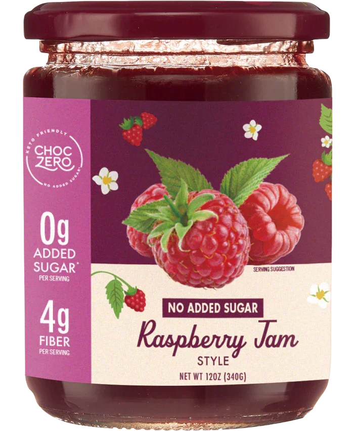 ChocZero, Keto, Vegan, Sugar Free, Raspberry Jam, 340 g - Mom it KeTo Go By Safa’
