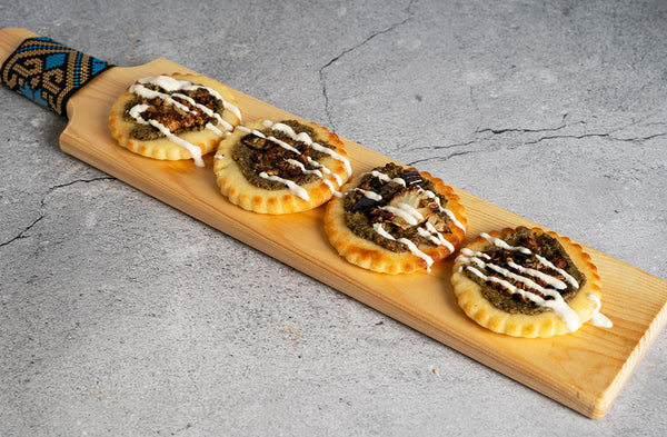 Mini Gluten Free Keto Falafel & Fried Vegetables Manakeesh (4 pieces) - Mom it KeTo Go By Safa’