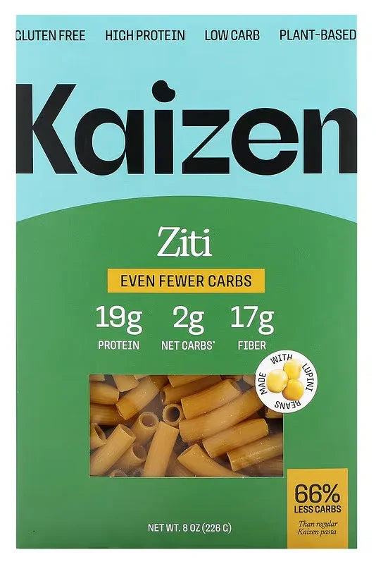 Kaizen, Ziti, Keto, Gluten Free, High Protein, Low Carb, Plant-Based, 226 g - Mom it KeTo Go By Safa’