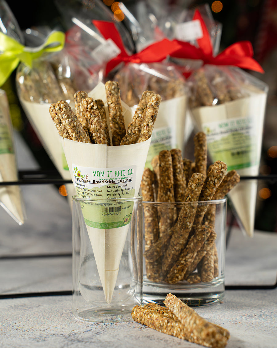 Keto Zaatar Bread Sticks (10 sticks) - كيتو زعتر عصي الخبز - Mom it KeTo Go By Safa’