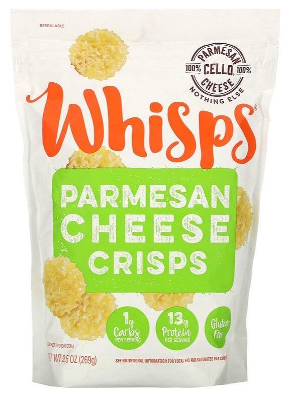 Whisps, Parmesan Cheese Crisps, 60 g - Mom it KeTo Go