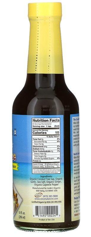 Coconut Secret, Coconut Aminos, Garlic Sauce, 296 ml - Mom it KeTo Go