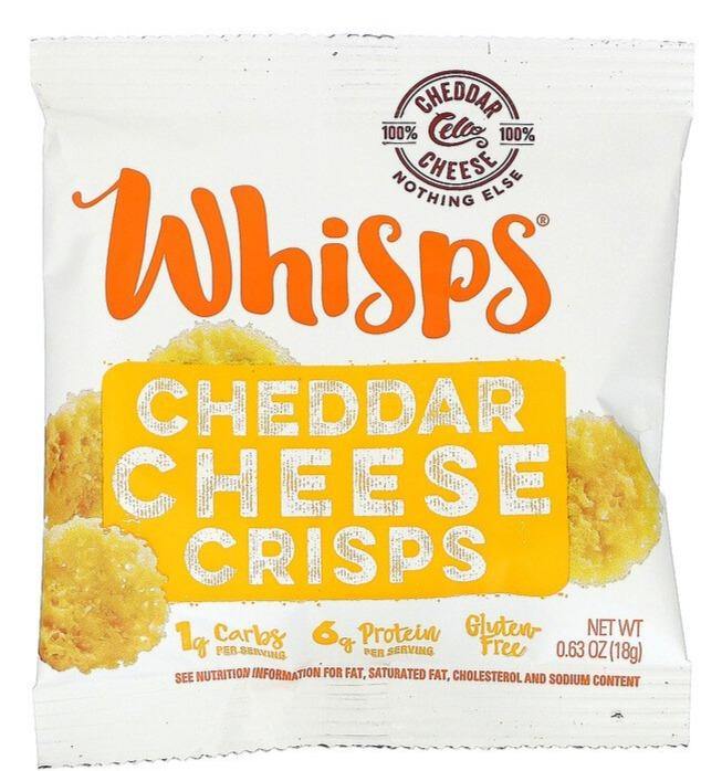 Whisps, Cheddar Cheese Crisps, Snack Packs, 6 Pouches, 18 g each - Mom it KeTo Go
