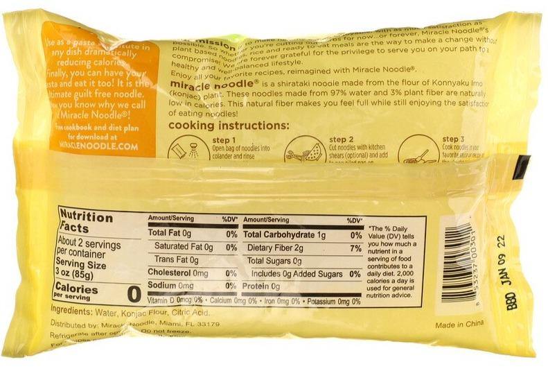 Miracle Noodle, Fettuccine Style, 200 g - Mom it KeTo Go