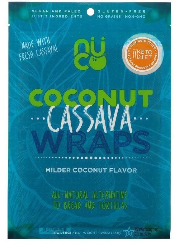 NUCO, Coconut Cassava Keto Wraps, Milder Coconut, 5 Count, 55 g - Mom it KeTo Go