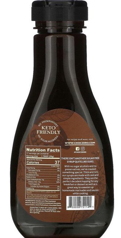 ChocZero, Chocolate Syrup, Sugar Free, 340 g - Mom it KeTo Go