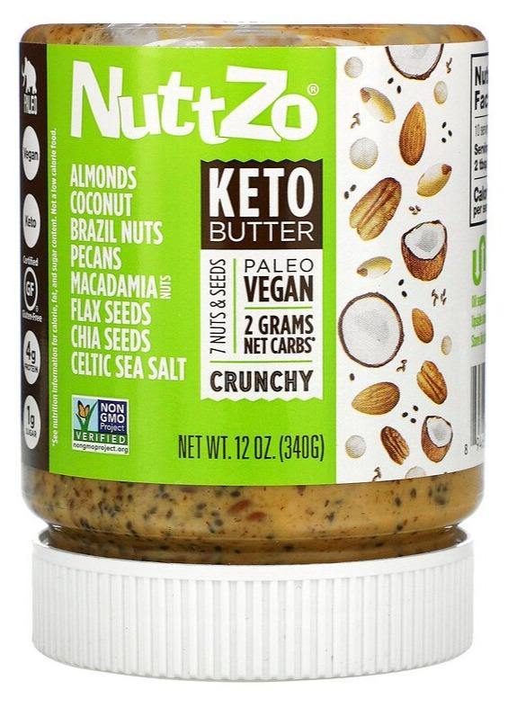 Nuttzo, Keto Butter, 7 Nuts & Seeds, Crunchy, 340 g - Mom it KeTo Go