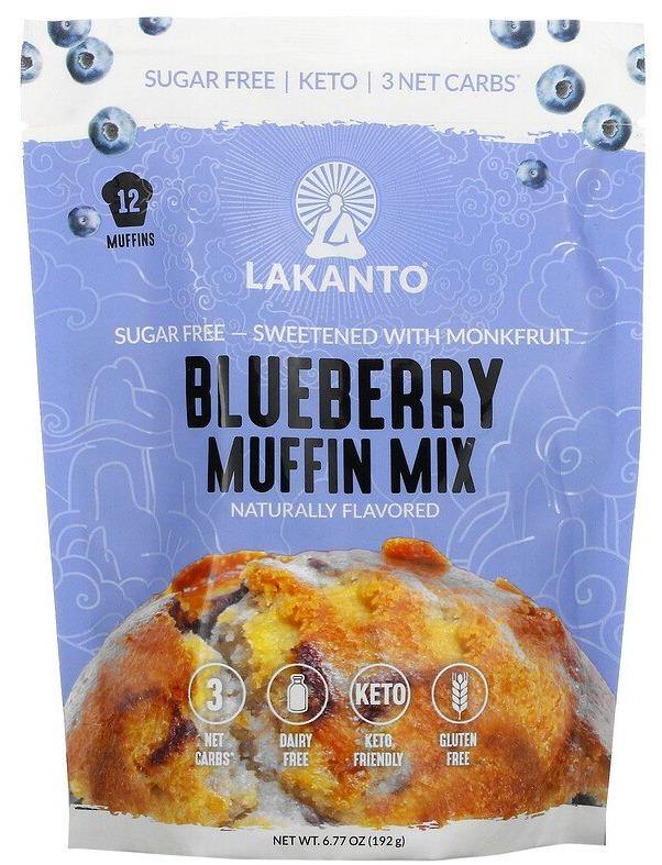 Lakanto, Keto, Sugar Free Blueberry Muffin Mix, 192 g - Mom it KeTo Go