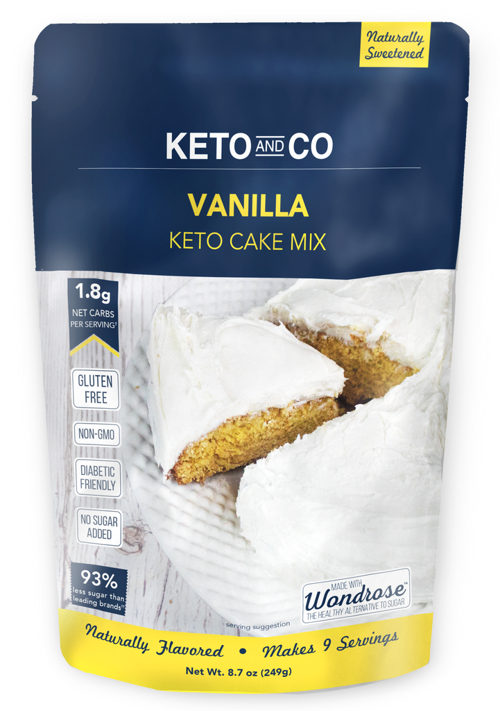 Keto and Co, Keto Vanilla Cake Mix, 249 g - Mom it KeTo Go