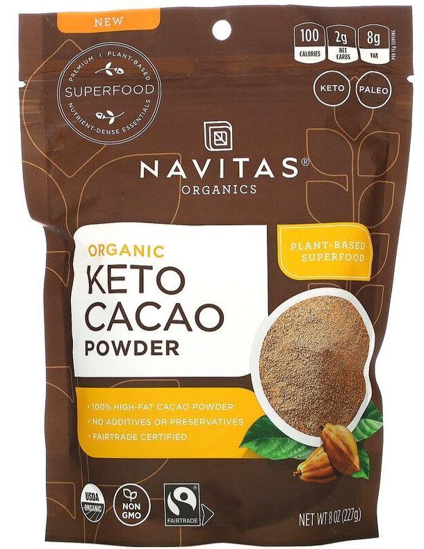 Navitas Organics, Organic Keto Cacao Powder, 227 g - Mom it KeTo Go