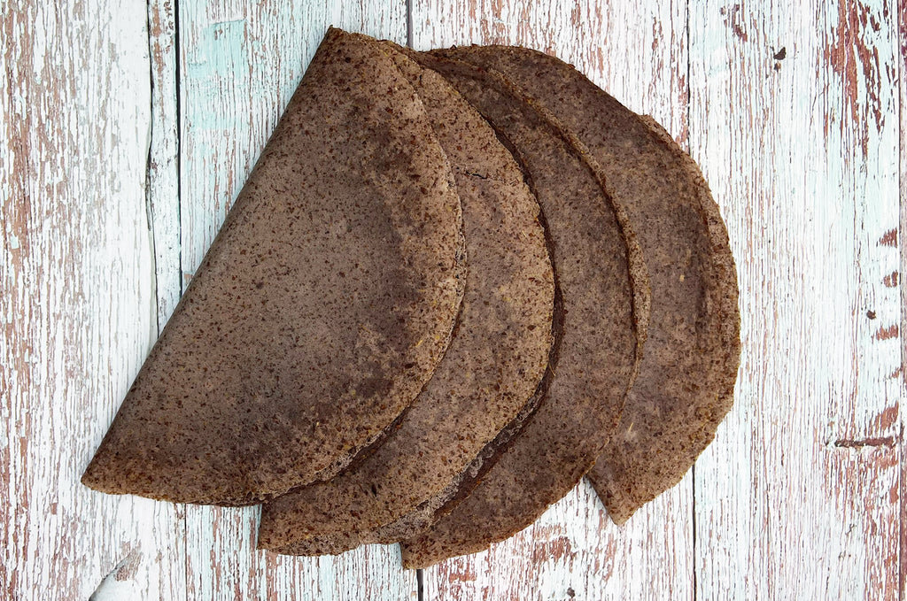 Keto Bread Brown Wrap - Gluten Free (4 pcs) - خبز الصاج الأسمر الكيتوني خالي من الغلوتين - Mom it KeTo Go