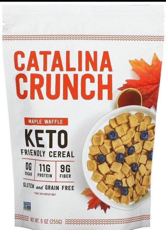 Catalina, Keto Friendly Cereal, Maple Waffle, 255g - Mom it KeTo Go