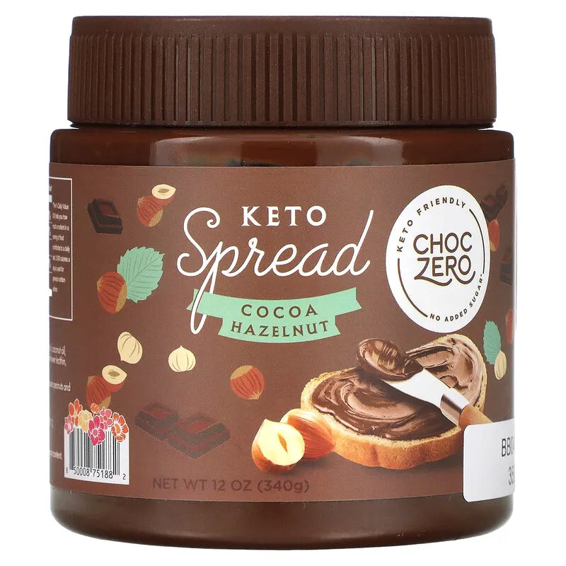 ChocZero, Keto Spread, Chocolate Hazelnut, 340 g - Mom it KeTo Go