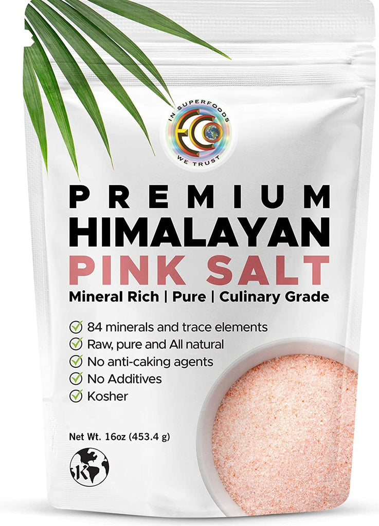Earth Circle Organics, Premium Himalayan Pink Salt Crystals, Fine Grain, 454 g - Mom it KeTo Go