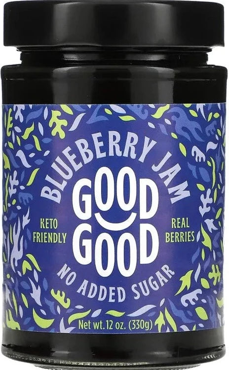 GOOD GOOD, Keto Real Blueberry Jam, 330 g - Mom it KeTo Go
