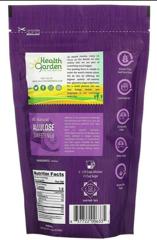 Health Garden, All-Natural Allulose Sweetener, 397 g - Mom it KeTo Go