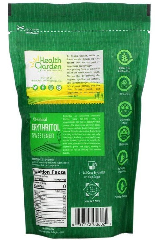 Health Garden, All-Natural Erythritol Sweetener, 453 g - Mom it KeTo Go