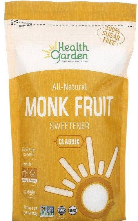 Health Garden, All Natural Monk Fruit Sweetener, Classic, 453 g - Mom it KeTo Go