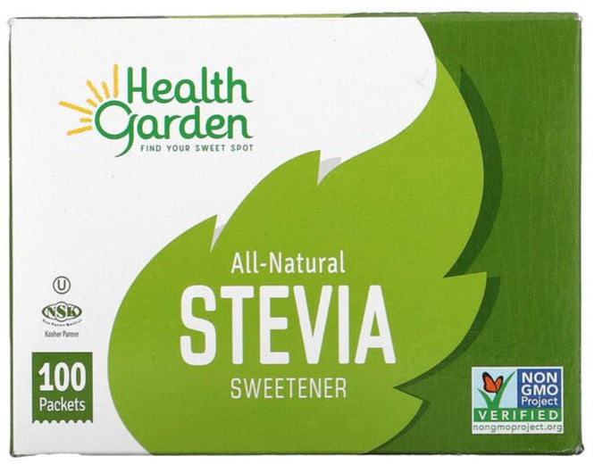 Health Garden, All-Natural Stevia Sweetener, 100 Packets, 1 g Each - Mom it KeTo Go