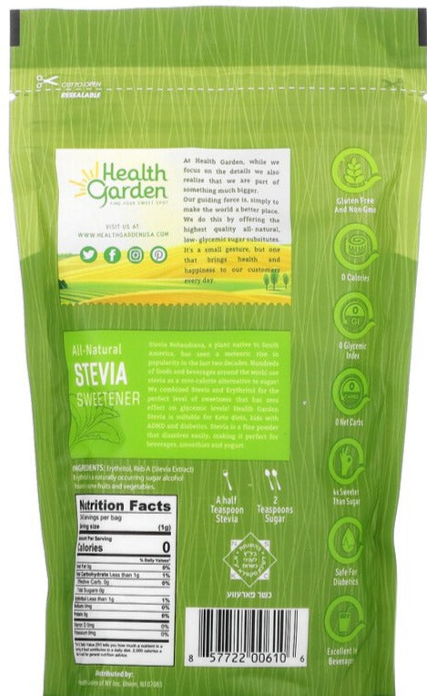 Health Garden, All-Natural Stevia Sweetener, 341 g - Mom it KeTo Go