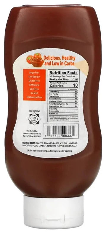 Health Garden, All Natural, Sugar Free, Gluten Free Ketchup, 454 g - Mom it KeTo Go