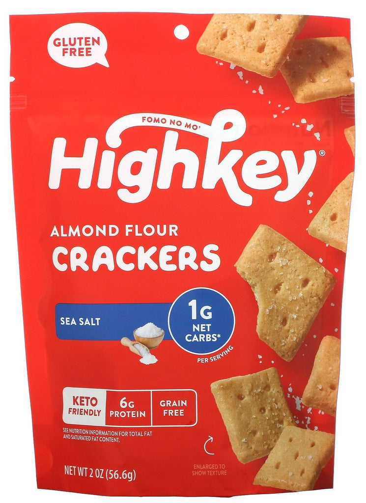 HighKey, Almond Flour Crackers, Sea Salt, 56.6 g - Mom it KeTo Go