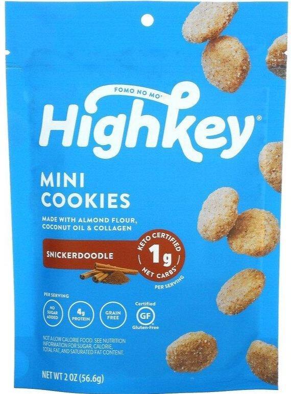 HighKey, Keto Mini Cookies, Snickerdoodle 56.6 g - Mom it KeTo Go