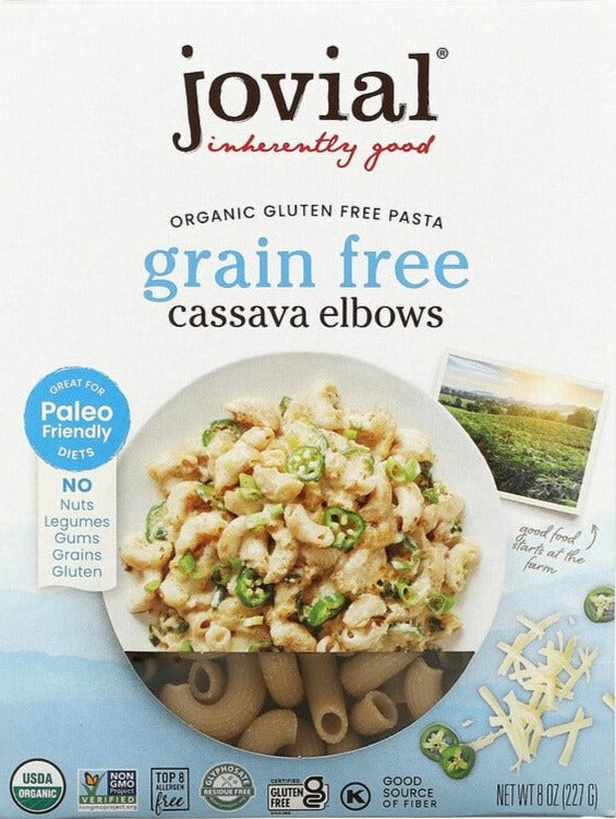 Jovial, Organic Gluten and Grain Free Pasta, Cassava Elbows, 227 g - Mom it KeTo Go