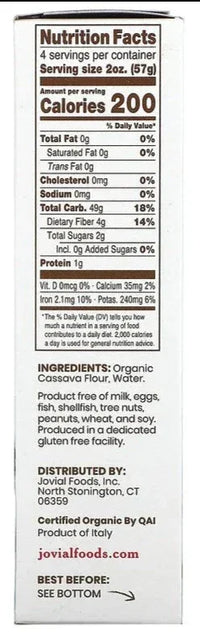 Jovial, Organic Gluten and Grain Free Pasta, Cassava Fusilli, 227 g - Mom it KeTo Go