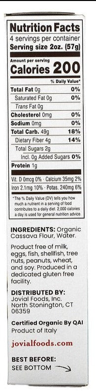 Jovial, Organic Gluten and Grain Free Pasta, Cassava Penne, 227 g - Mom it KeTo Go