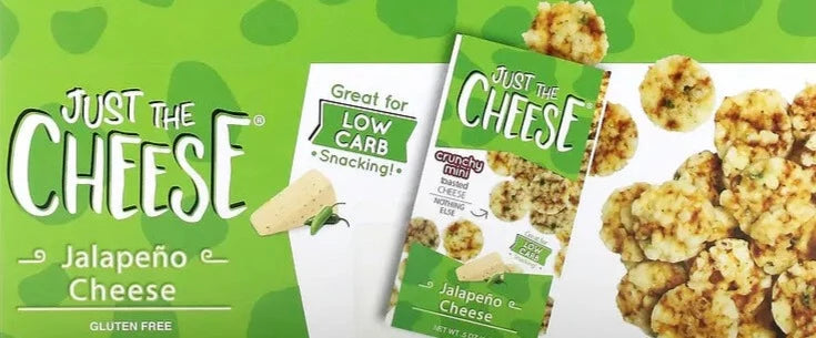 Just The Cheese, Low Carb, Crunchy Mini Toasted Cheese, Jalapeno Cheese, 14 g - Mom it KeTo Go