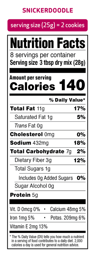 Keto Candy Girl, Snickerdoodle Keto Cookie Mix, 198g - Mom it KeTo Go
