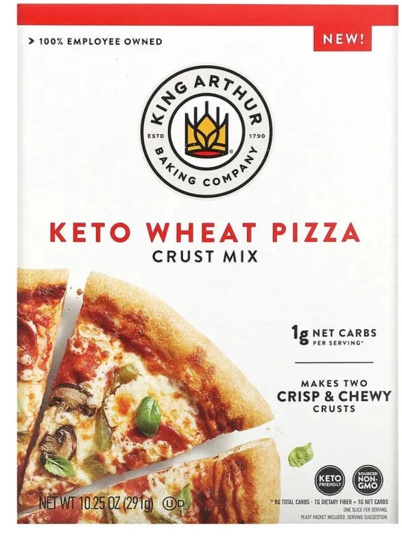 King Arthur Flour, Keto Wheat Pizza, Crust Mix, 291 g - Mom it KeTo Go