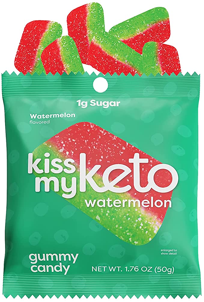 Kiss My Keto, Gummy Candy, Watermelon, 50 g - Mom it KeTo Go