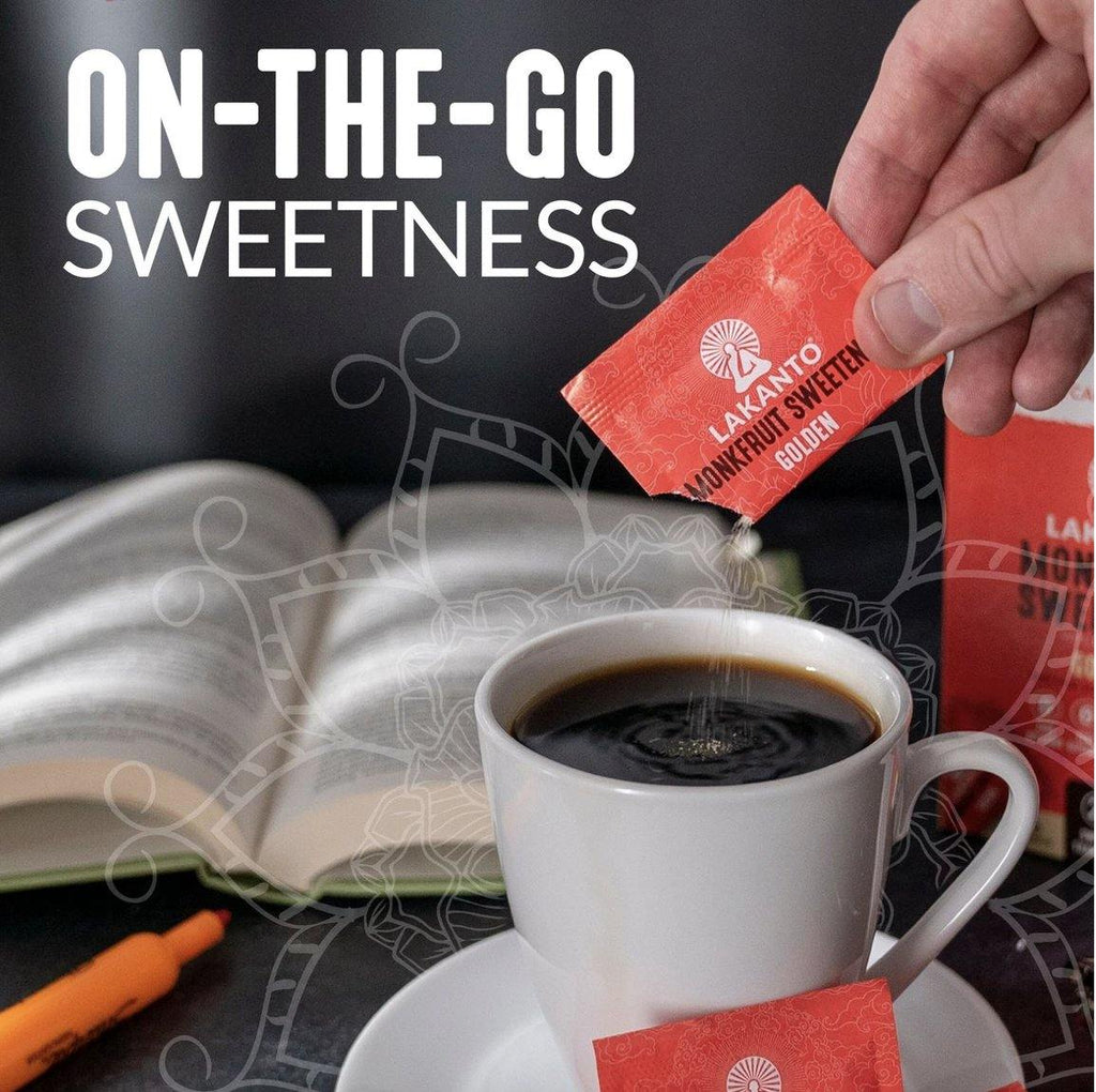Lakanto, Monkfruit Sweetener, Golden, 30 Packets - Mom it KeTo Go