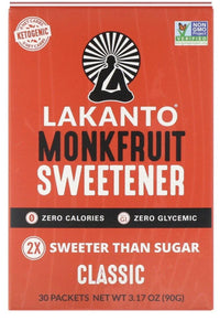 Lakanto, Monkfruit Sweetener, Classic, 40 Packets - Mom it KeTo Go