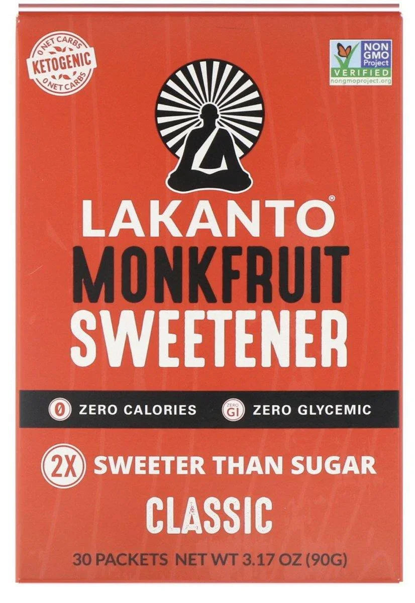 Lakanto, Monkfruit Sweetener, Classic, 40 Packets - Mom it KeTo Go