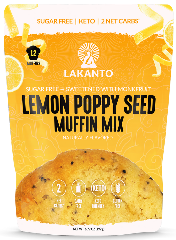 Lakanto, KETO Lemon Poppy Seed Muffin Mix, 192 g - Mom it KeTo Go