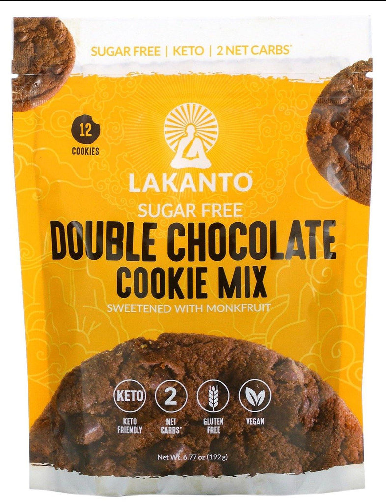 Lakanto, Double Chocolate Cookie Mix, 192 g - Mom it KeTo Go