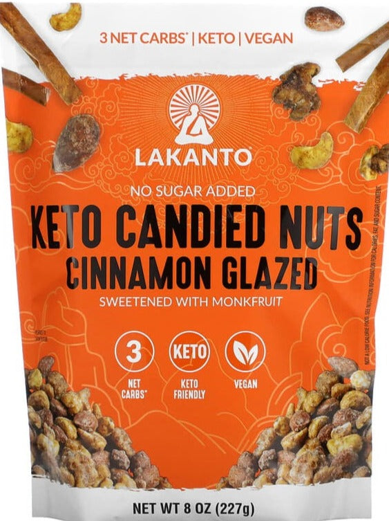 Lakanto, Keto Candied Nuts, Cinnamon Glazed, 227 g - Mom it KeTo Go