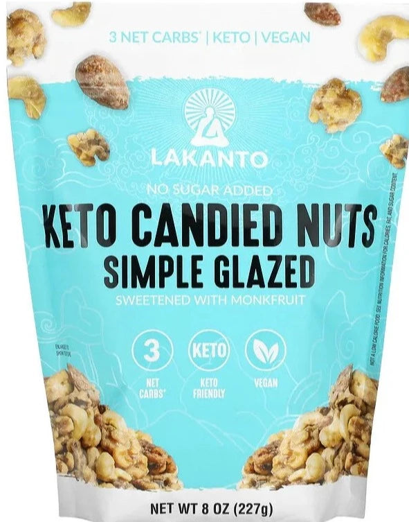 Lakanto, Keto Candied Nuts, Simple Glazed, 227 g - Mom it KeTo Go